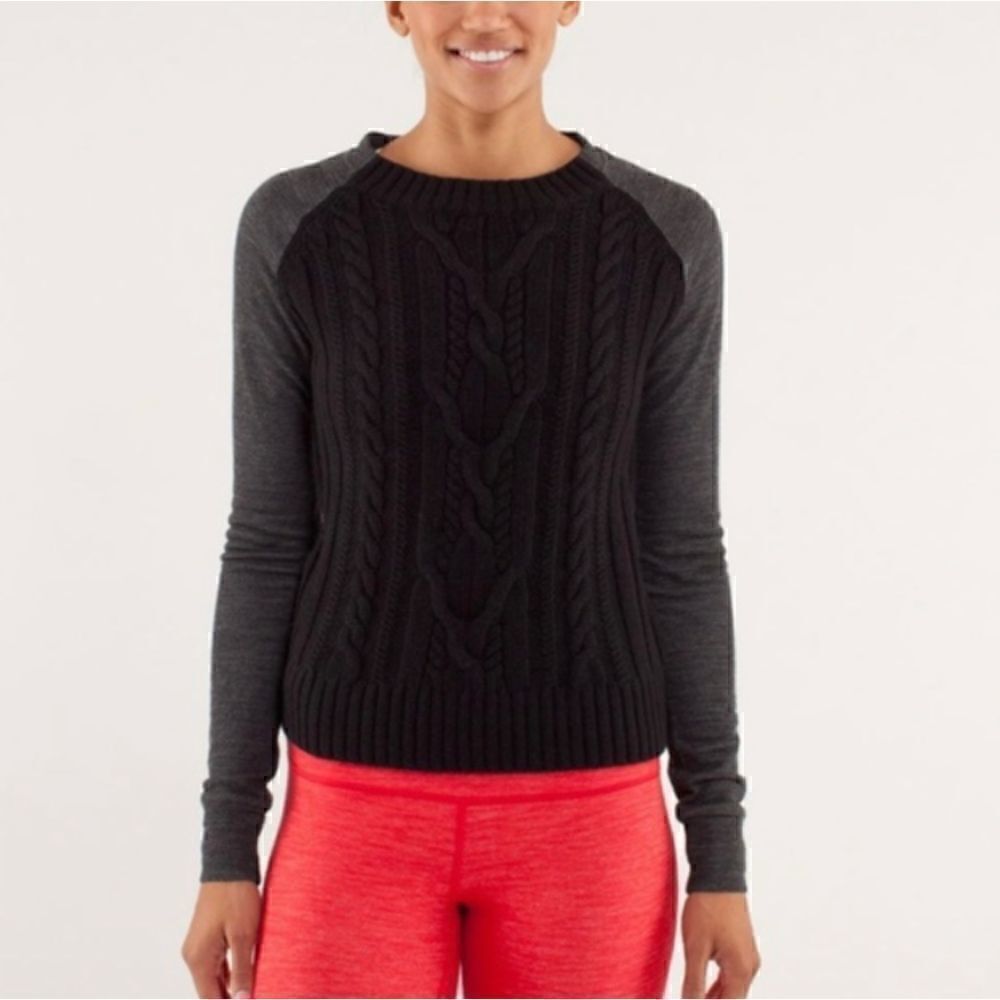 Lululemon St Moritz Sweater Black & Grey